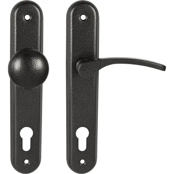 Dveřní kování KE - LAURA - SO PZ otvor pro vložku, 72 mm, koule/klika pravá OGA - Antik šedá