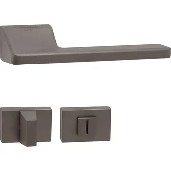 Dveřní kování TI - SALINAS - RT 4130RT rozety WC, klika/klika T - Titan (141)