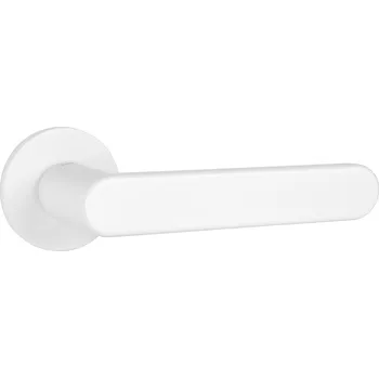 Dveřní kování TI - ROUND - R 3957 5S klika/klika, bez spodní rozety WS - Bílá matná (152)