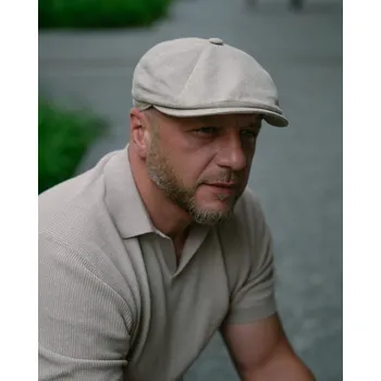 Čepice Fiebig - Headwear since 1903 Lněná béžová bekovka 8-panel od Fiebig - Hatteras Velikost: 62 cm