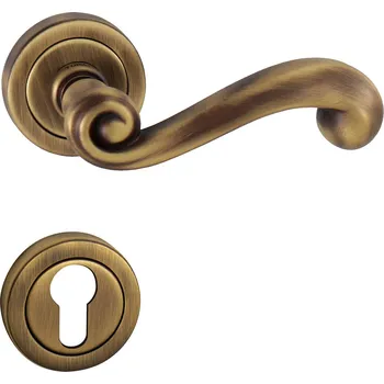Dveřní kování TI - CARLA - R 738 klika/klika, rozety PZ OGS - Bronz česaný matný (77)