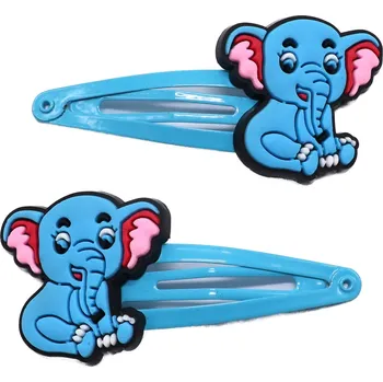 Dětské sponky se slonem, 2 ks Barva: modrá