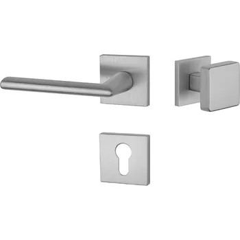 Dveřní kování AT - PRIMULA - HR 7S rozety PZ, madlo/klika levá OCS - Chrom broušený