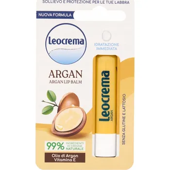 Péče o rty Leocrema Balzám na rty Argan 5,5ml Hydratační Olej Vitamín E