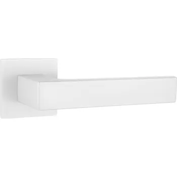 Dveřní kování TI - SQUARE - HR 4275Q 5S bez spodní rozety, klika/klika WS - Bílá matná (152)