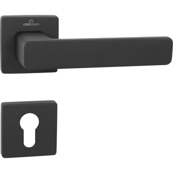 Stavební výplň Cebi FLAT HR rozety PZ, klika/klika BS - Černá matná