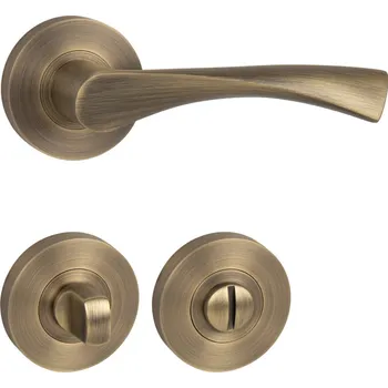 MPK - SPIRIT - R klika/klika, rozety WC OGS - Bronz česaný matný