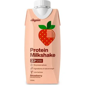 Protein Vilgain Protein Milkshake – jahoda 330 ml
