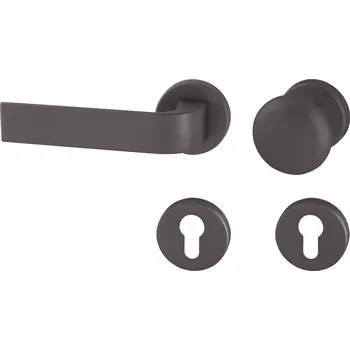 Dveřní kování TI - CINTO - R 2732 rozety PZ, koule/klika levá T - Titan (141)