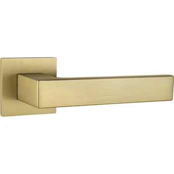 Dveřní kování TI - SQUARE - HR 4275Q 5S bez spodní rozety, klika/klika OLM - Zlatá matná (208)