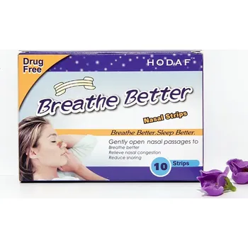 Náplast Hodaf Happy Breathe Nosní Pásky – Klidný Spánek bez Chrápání