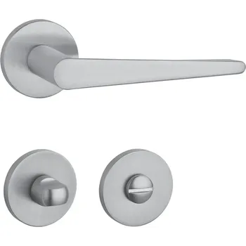 Dveřní kování AT - ARNICA - R 7S klika/klika, rozety WC OCS - Chrom broušený