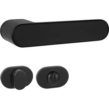 MPK - IMPRESSA - OR rozety WC, klika/klika BS - Černá matná