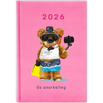 Kalendář Knižkový kalendář 2026 A5 FunnyCase modrý