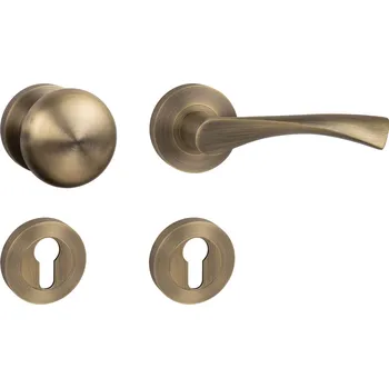 MPK - SPIRIT - R rozety PZ, koule/klika pravá OGS - Bronz česaný matný