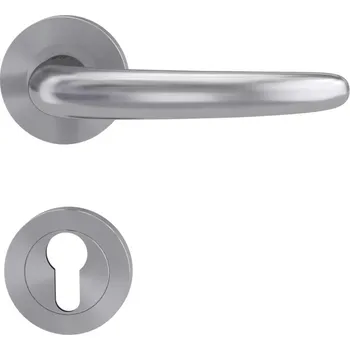 Dveřní kování GK - ULMER PROF - R klika/klika, rozety PZ BN - Broušená nerez (71)