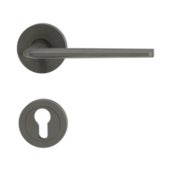 Dveřní kování GK - REMOTE - R klika/klika, rozety PZ Kašmír šedá (27)