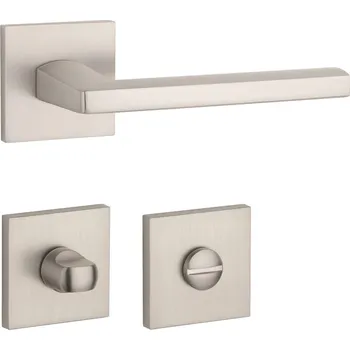 Dveřní kování AT - PYROLA - HR 7S rozety WC, klika/klika NP - Nikl perla