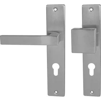 MPK - QUADRA - SH PZ otvor pro vložku, 72 mm, madlo/klika levá BN - Broušená nerez