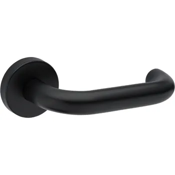 Dveřní kování TI - COSLAN - R 2000 klika/klika, bez spodní rozety BS - Černá matná (153)