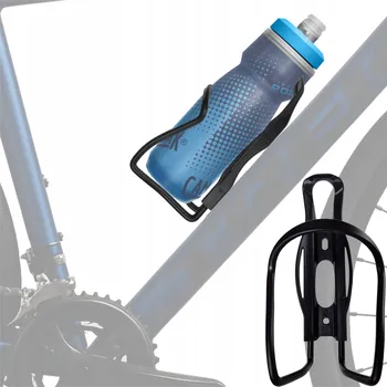 Košík na láhev Košík s držákem na lahev na pití pro cyklistickou láhev Veloxo Hold černý alu + šrouby