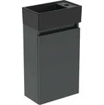 Ideal Standard Eurovit+ Skříňka s umývátkem, 55x35x20 cm, 1 dvířka, tmavě šedá/hedvábná černá