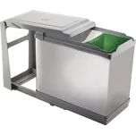 Vestavný odpadkový koš Elletipi TOWER - výsuvný, automatické víko, 16+10 L ,PAI605/1