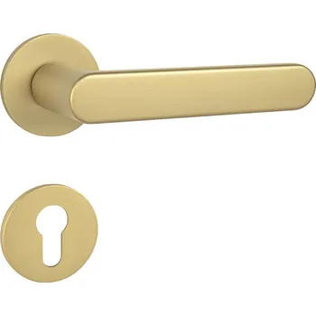Dveřní kování TI - ROUND - R 3957 5S klika/klika, rozety PZ OLM - Zlatá matná (208)