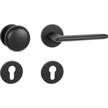 MPK - ELIPTICA - R S6 rozety PZ, koule/klika pravá BS - Černá matná