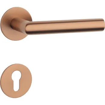 SH - OVAL - R 1750 3SM klika/klika, rozety PZ CUM PVD - Měď matná PVD