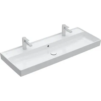 Umyvadlo Villeroy & Boch Collaro Umyvadlo nábytkové 1200x470 mm, s přepadem, 2 otvory pro baterii, CeramicPlus, Stone White