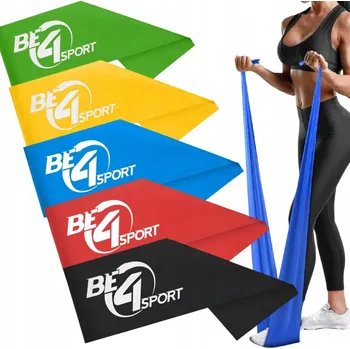 SADA 5 POSILOVACÍCH GUM FLAT BAND 2m Odpor 2-25kg