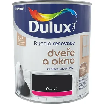 barva na zeď Dulux Rychlá Renovace Dveře a Okna 0,75l Bílá