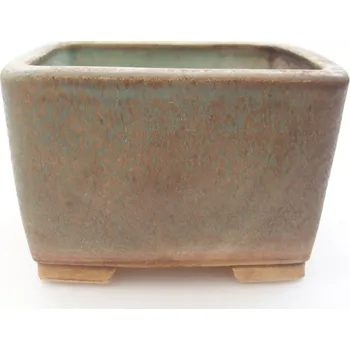 Květináč Keramická bonsai miska 11 x 11 x 7 cm zelená 1398-M24-5350