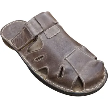 Pánské pantofle Pánské kožené pantofle Peon WA/223-8 hnědé Velikost: 40 (6.5)