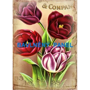 Panel bavlna - KVĚTINY-164-319