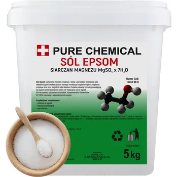 PŘÍRODNÍ epsomská DO KOUPELE sůl SÍRAN HOŘEČNATÝ HOŘČNATÝ 5 kg NA NOHY a ruce