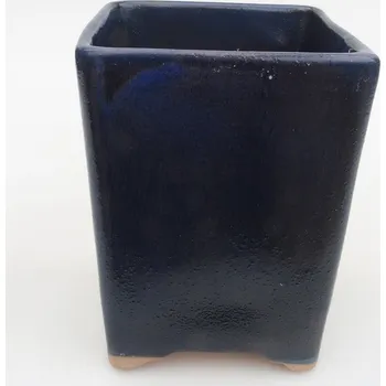 Květináč Keramická bonsai miska 8,5 x 8,5 x 10,5 cm modrá 1414-M24-5456