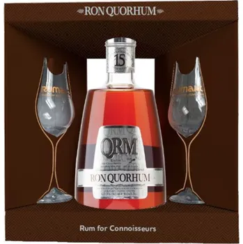 Rum Quorhum 15yo 0,7L 40% (dárkové balení 2 skleničky)