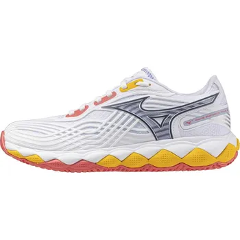 Dámská tenisová obuv Mizuno WAVE ENFORCE TOUR 2 CC(W) - White/Icelandic Blue/Calypso C Velikost: 38.5