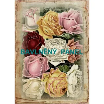 Panel bavlna - KVĚTINY-166-229