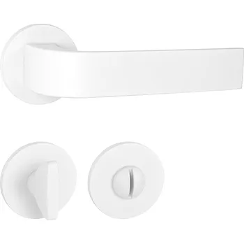 Dveřní kování TI - CINTO - R 2732 5S klika/klika, rozety WC WS - Bílá matná (152)