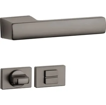 Dveřní kování AS - BRISA - RT 7S rozety WC, klika/klika T - Titan