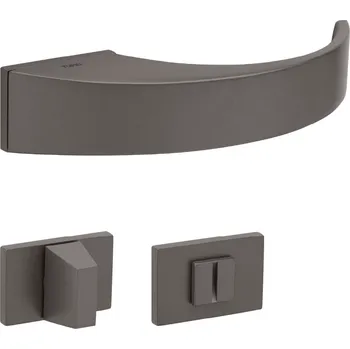 Dveřní kování TI - DEDOS - RT5 3094 rozety WC, klika/klika T - Titan (141)