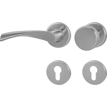 Dveřní kování MPK - TORNADO - R rozety PZ, koule/klika levá BN - Broušená nerez