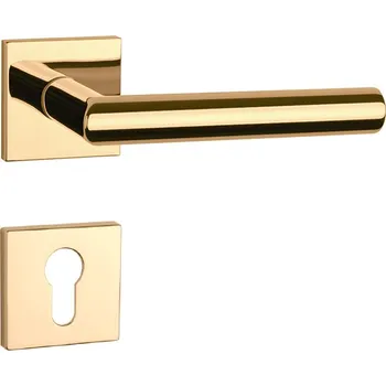 Dveřní kování AT - ARABIS - HR 7S rozety PZ, klika/klika OLV PVD - Mosaz leštěná lakovaná PVD