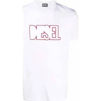 DIESEL Outline White tričko M Černá