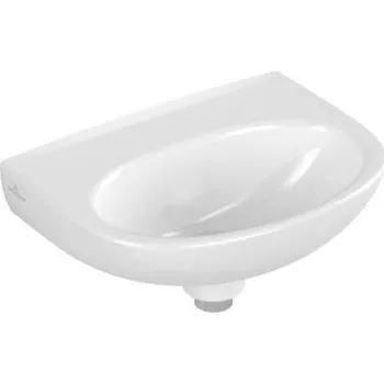 Villeroy & Boch O.novo Umývátko 36x28 cm, bez přepadu, bez otvoru pro baterii, CeramicPlus, alpská bílá