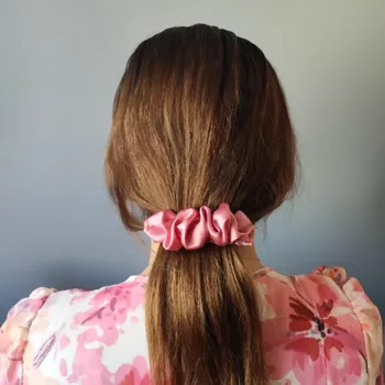 Spona do vlasů Scrunchie starorůžová