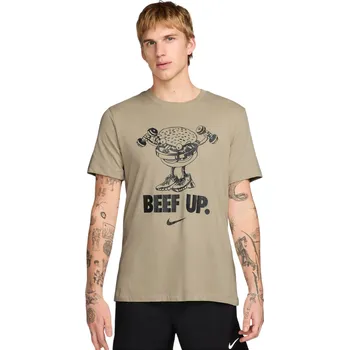 Pánské funkční tričko s krátkým rukávem Nike DF TRAINING hnědé HV4135-253 - M | UK 7 | US 9,5